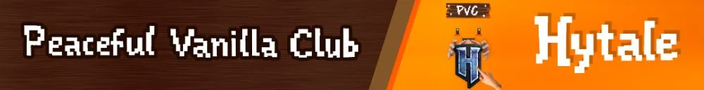 Peaceful Vanilla Club Hytale banner